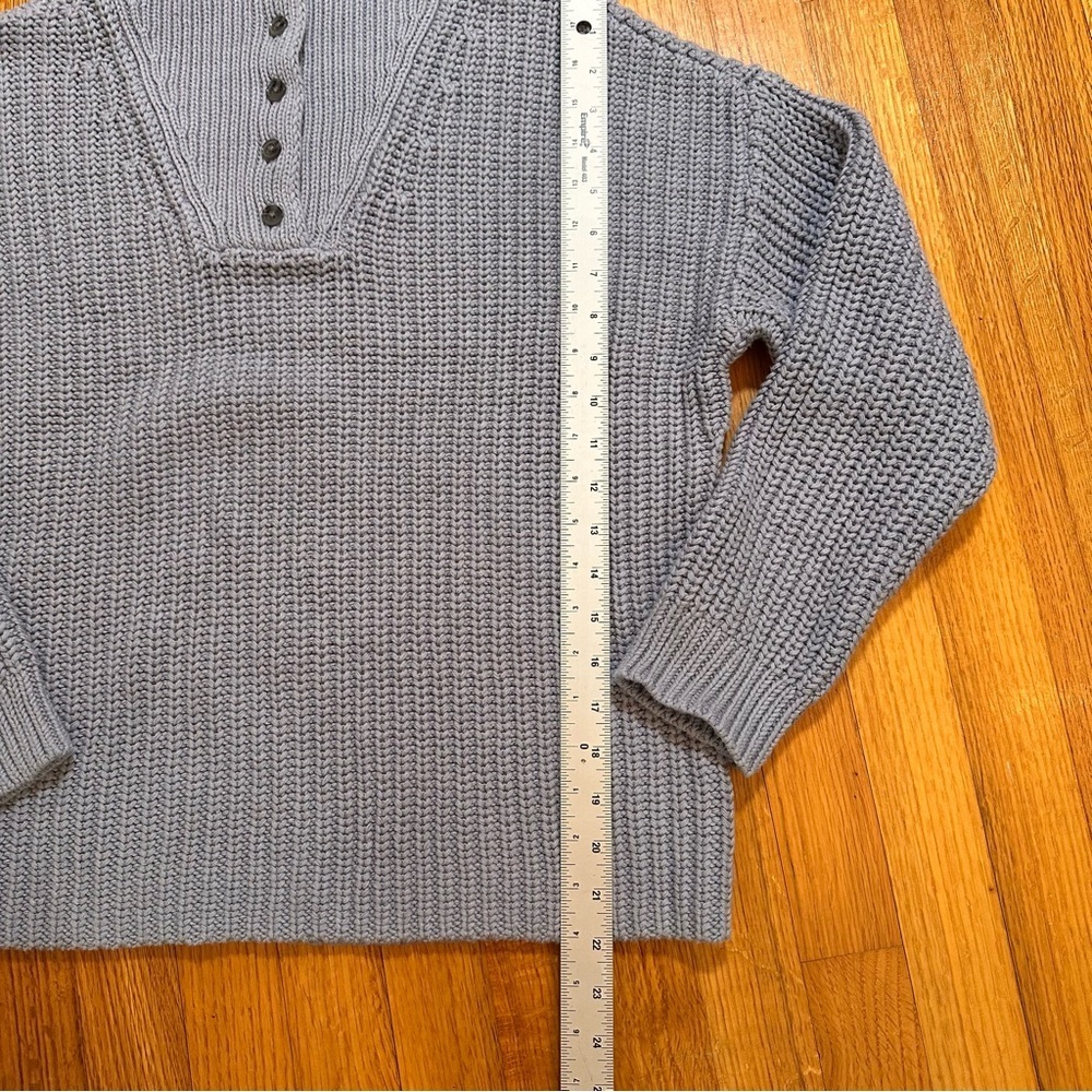 Haven Well Within fisherman sweater featuring a button-up mock neck. Sz M (a1) - Picture 6 of 16